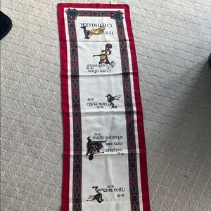 Gaelic Red and White Decorative Scarf